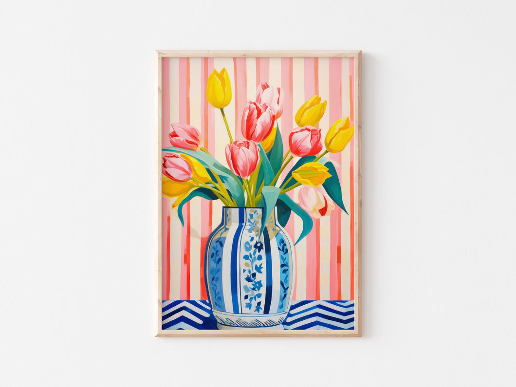 Tulips & Vintage Vase